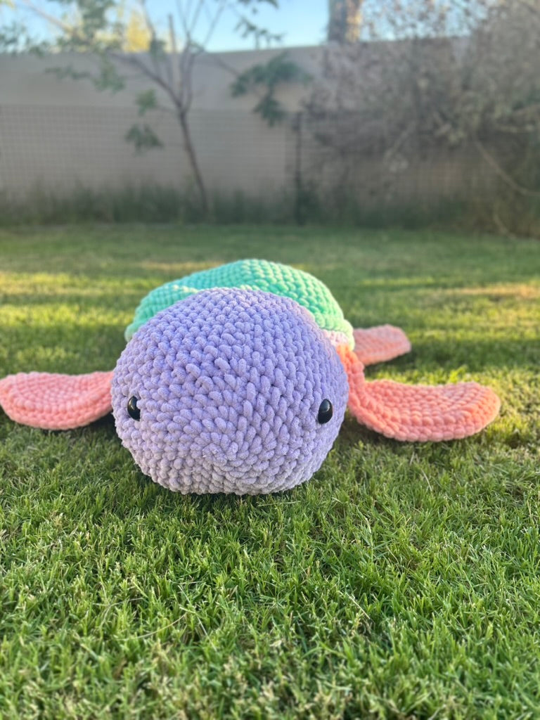 Giant Life Size Pastel Turtle